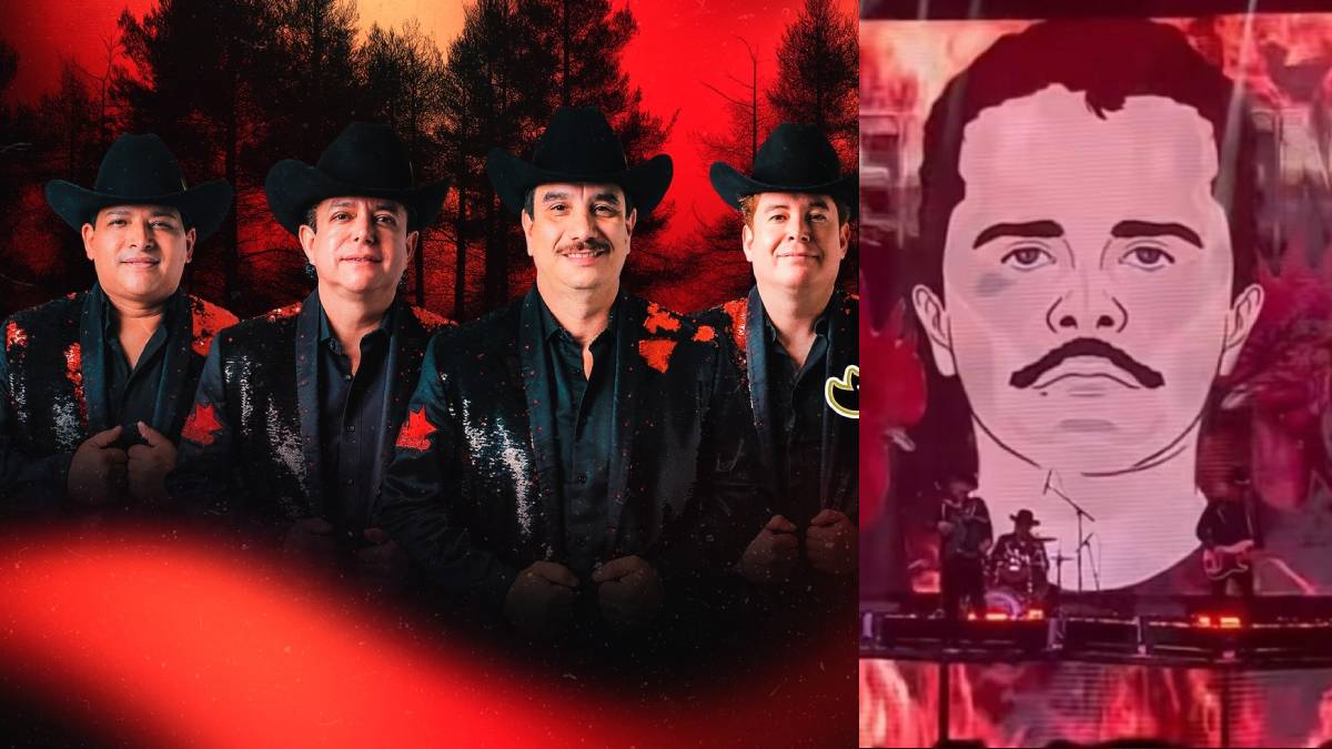 Agrupación Los Alegres del Barranco en concierto y referencia a Nemesio Oseguera 'El Mencho'