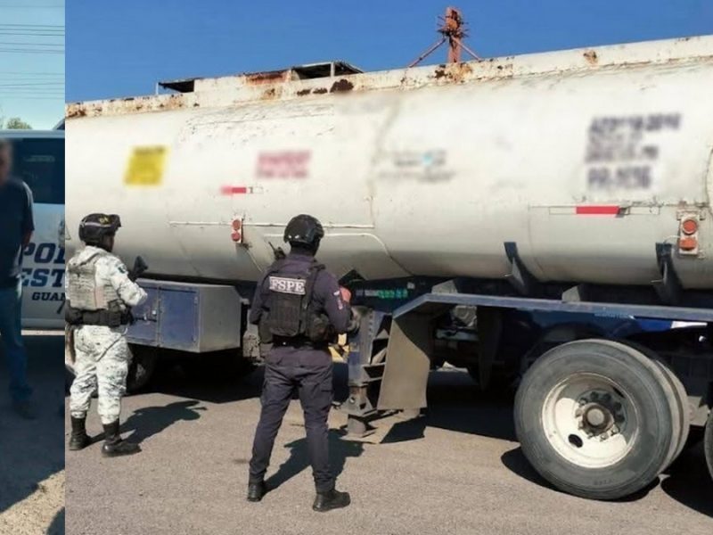 Aseguran más de 31 mil litros de combustible en Juventino Rosas; detienen a chofer de pipa