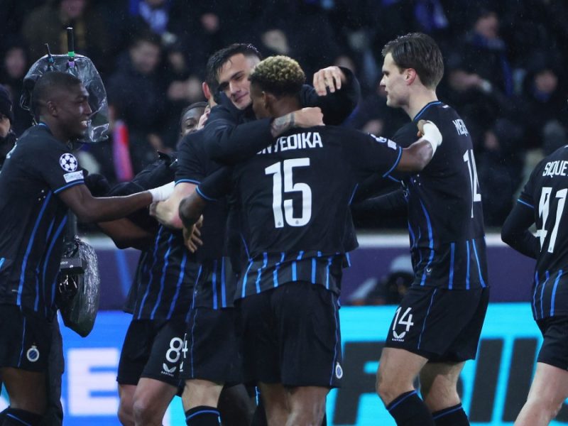 Club Brujas rescata empate ante Atlético de Madrid en la Champions League