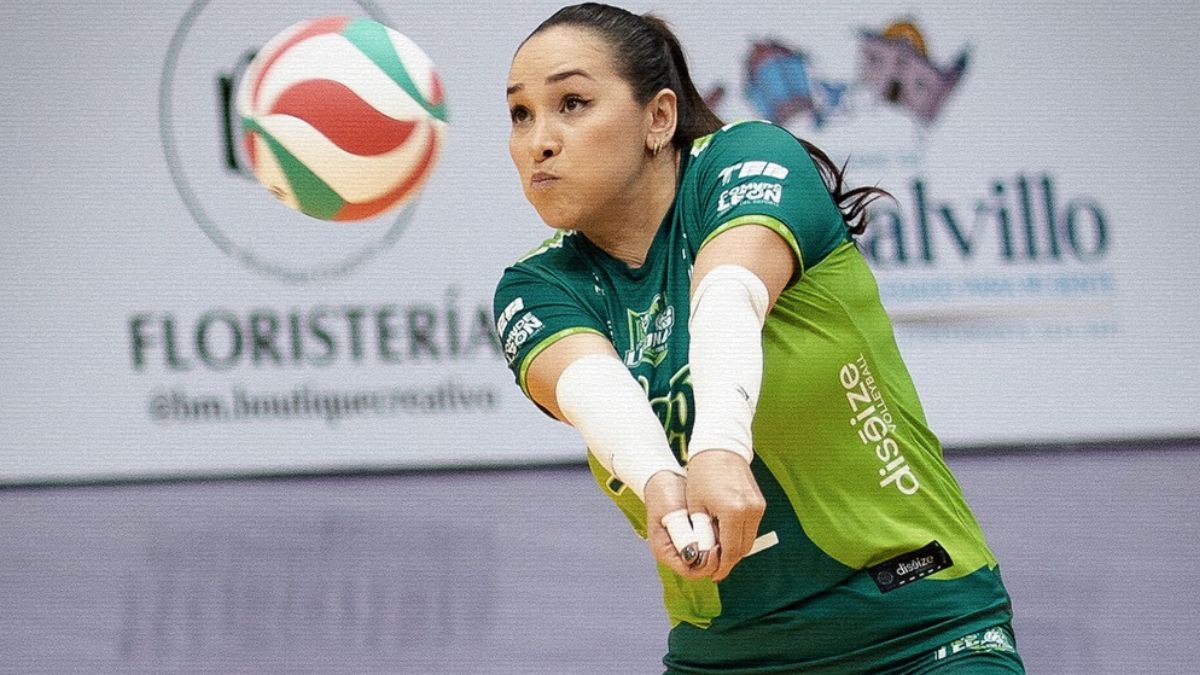 Leonas de León en su partido contra Aguascalientes. Foto: Leonas Voleibol Oficial.