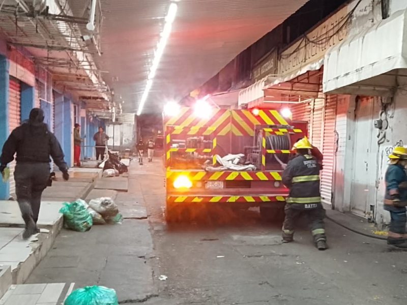Siete comerciantes pierden su mercancía tras fuerte incendio en el Mercado Hidalgo