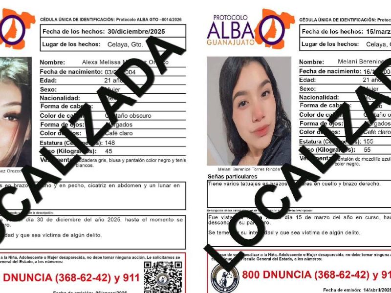 Localizan sin vida a Melani Berenice y Alexa Melissa