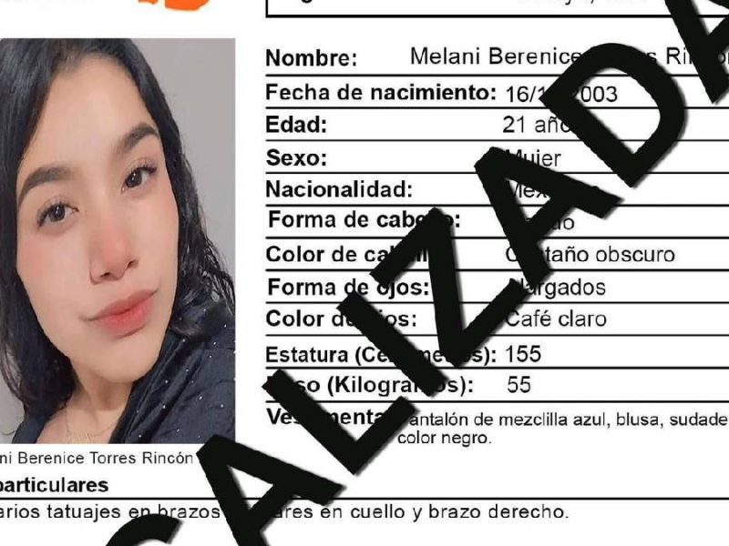 Localizan sin vida a Melani Berenice Torres Rincón en Celaya