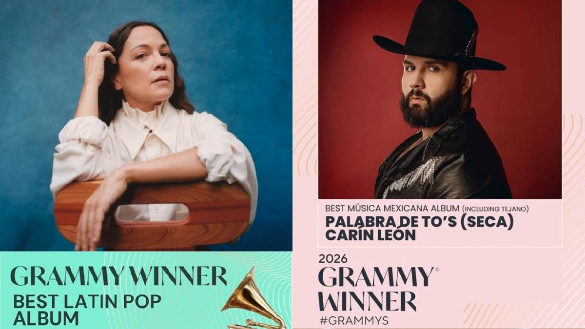 Natalia Lafourcade y Carín León ganadores Premios Grammy