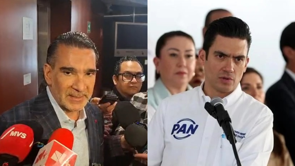 El senador del PVEM Luis Armando Melgar y el líder del PAN Jorge Romero
