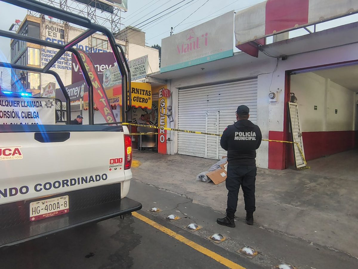Hallan a hombre sin vida en vía pública de Pachuca