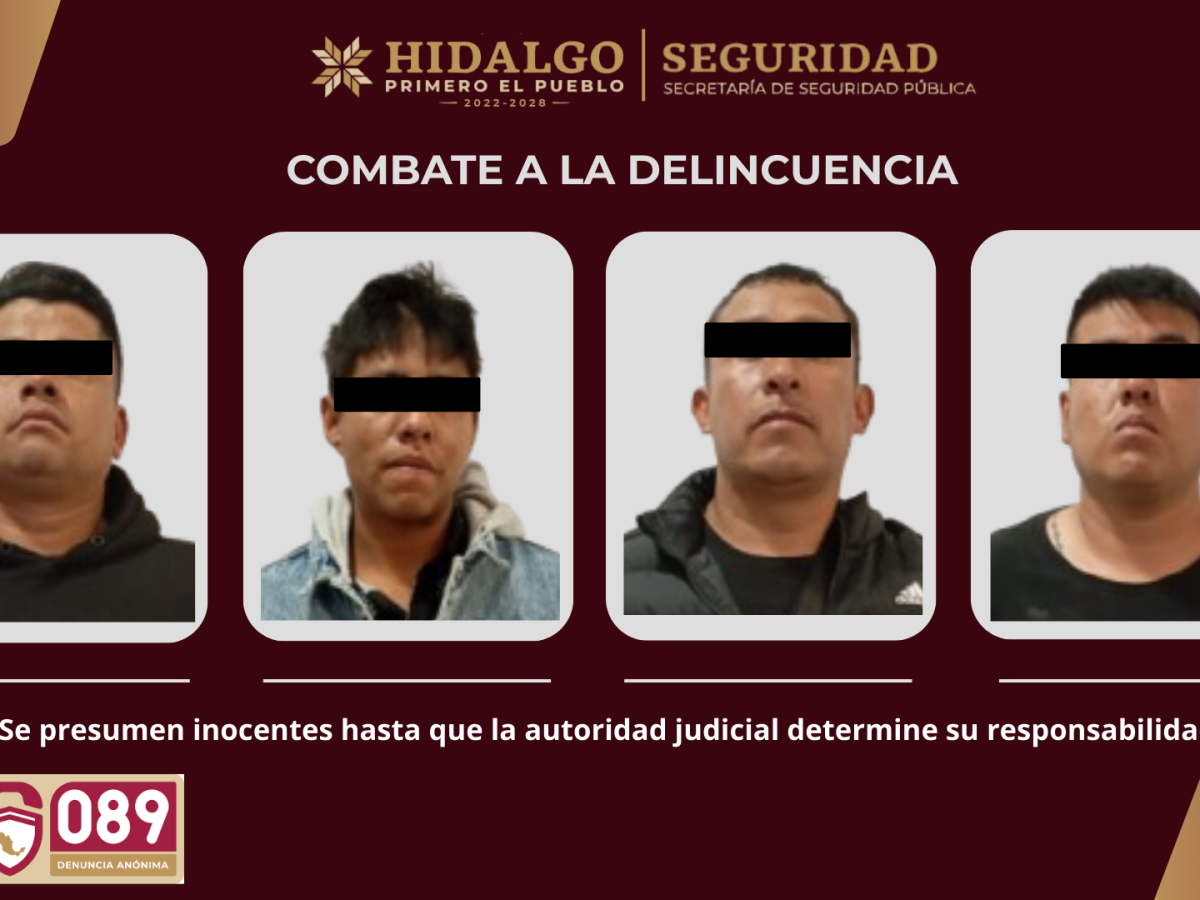 Aseguran a cuatro tras ataque armado en Tizayuca