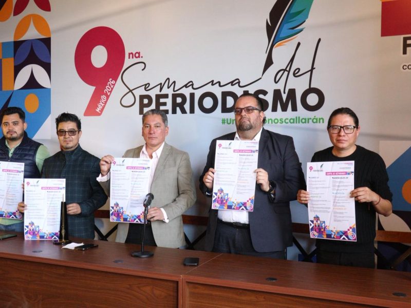 Presentan cartel y galardón de la novena Semana del Periodismo en Pachuca