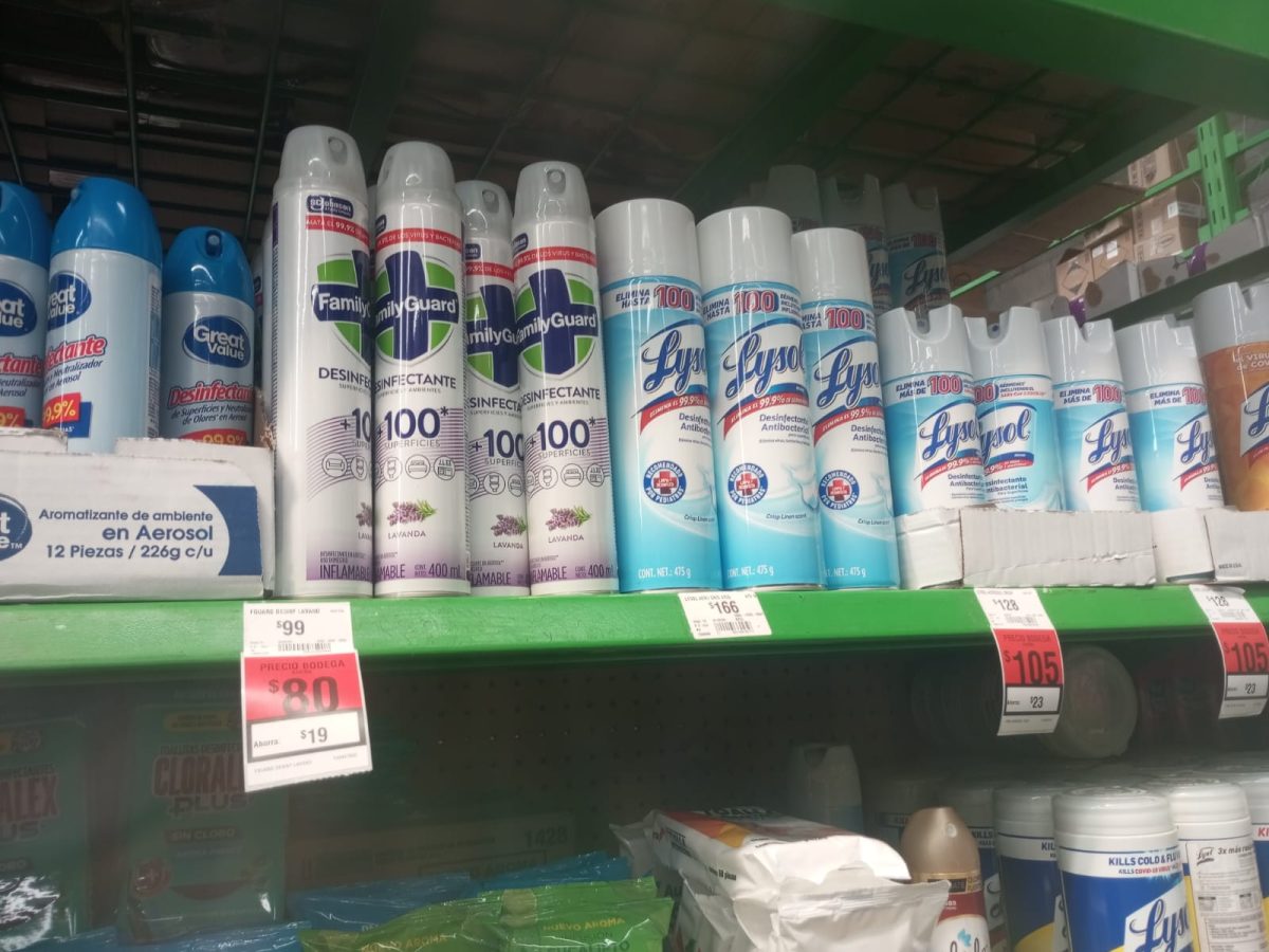 ¿Por sarampión? Desinfectantes en estantes de Pachuca