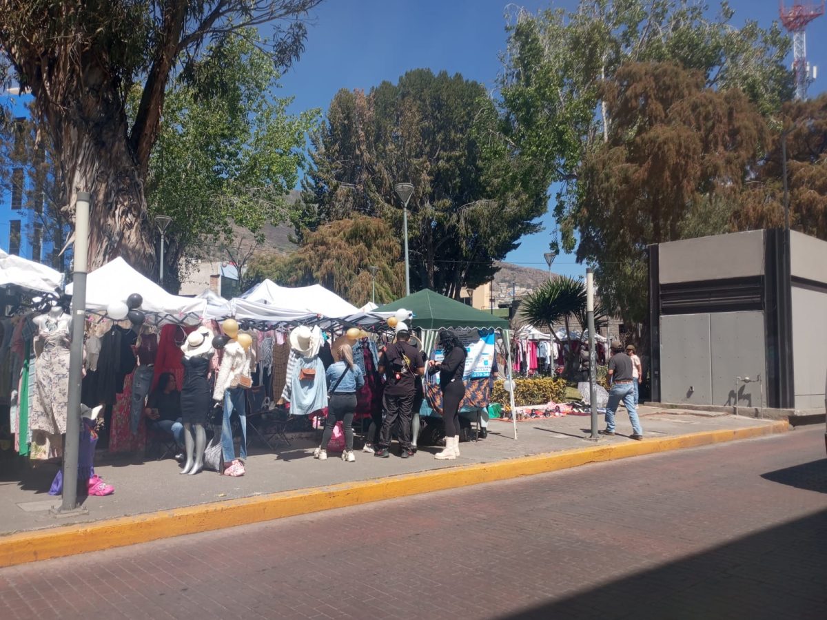 Tianguis solo para mujeres en jardín de Niños Héroes de Pachuca