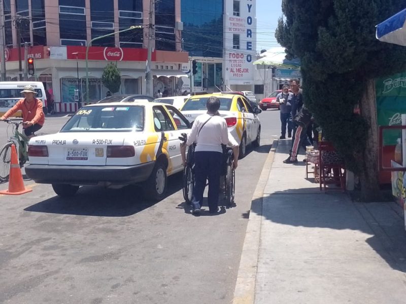 Más lentitud de taxis en Pachuca por carga vehicular, dice FUTV