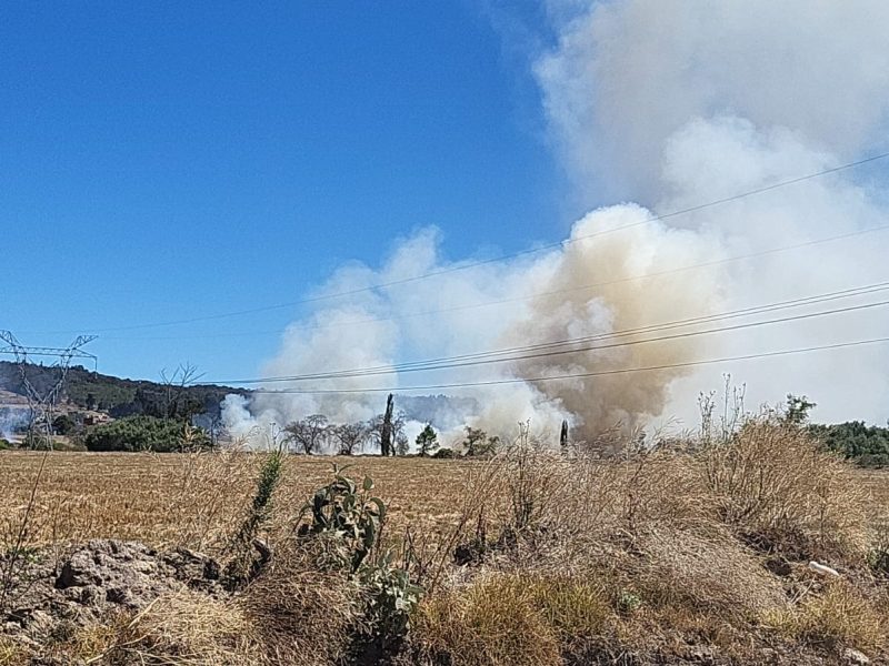 Quema clandestina arrasa más de cinco hectáreas en Acaxochitlán