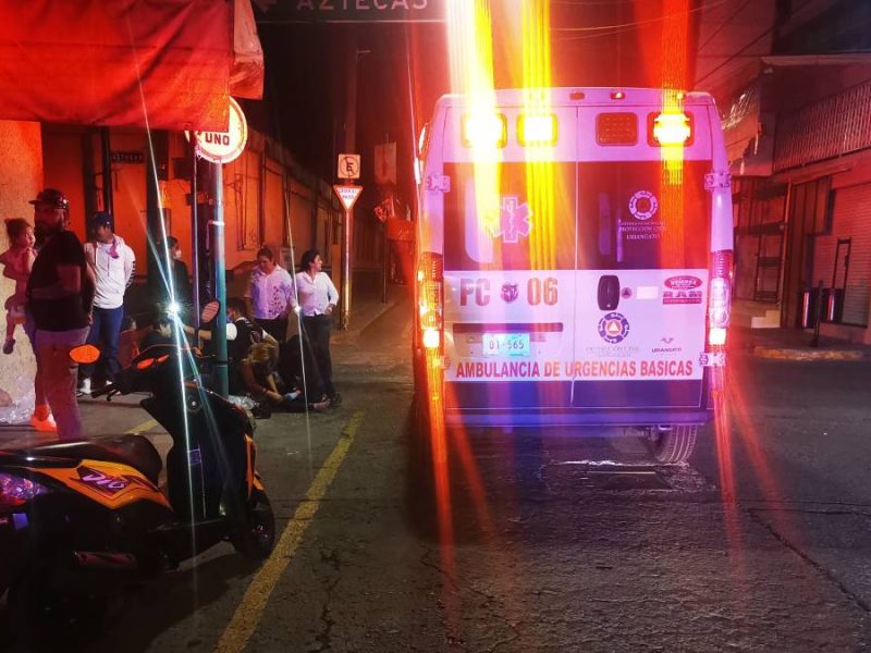 Motociclista queda grave tras fuerte accidente en Acámbaro