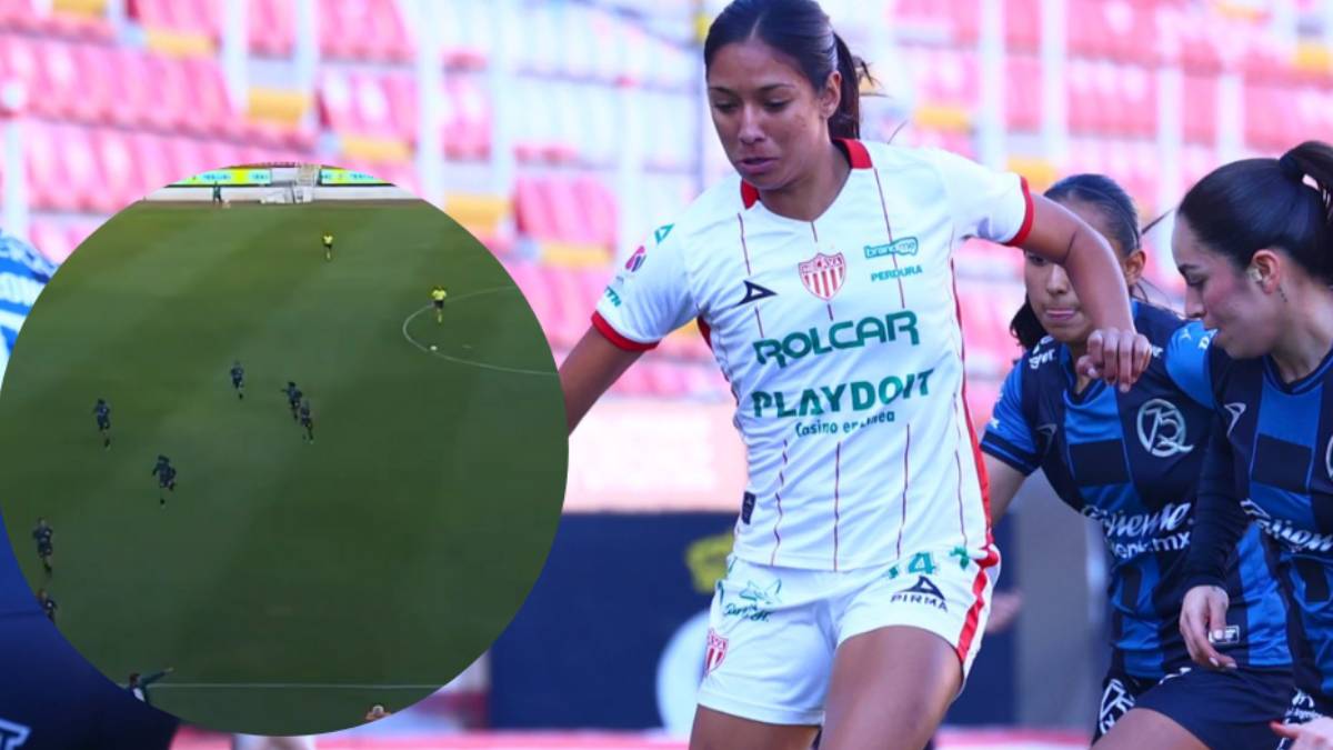 Pánico en el Estadio Victoria: Jugadoras de Necaxa y Querétaro abandonan la cancha por detonaciones - Foto: Necaxa F. y Captura.