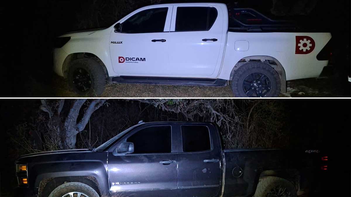localizan camionetas abandonadas