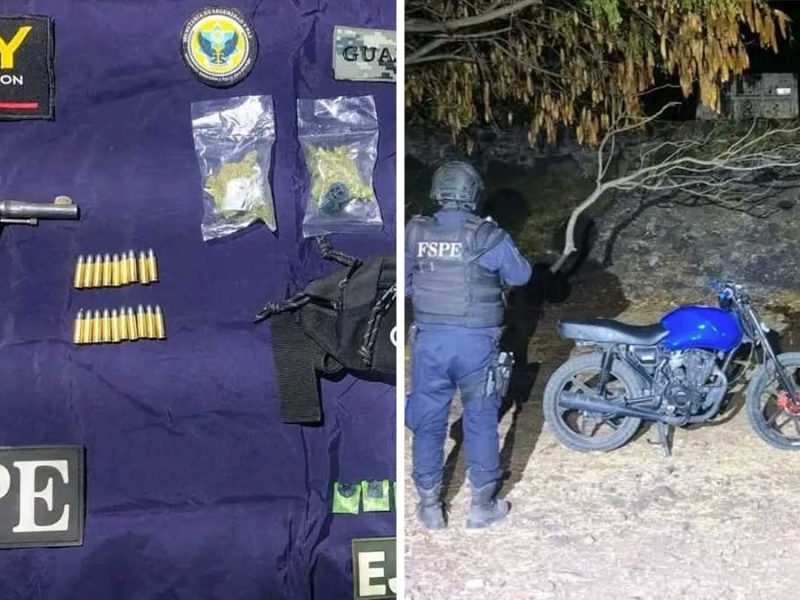 Iba armado y con “cristal”: Persecución en Yuriria termina con la captura de un motociclista