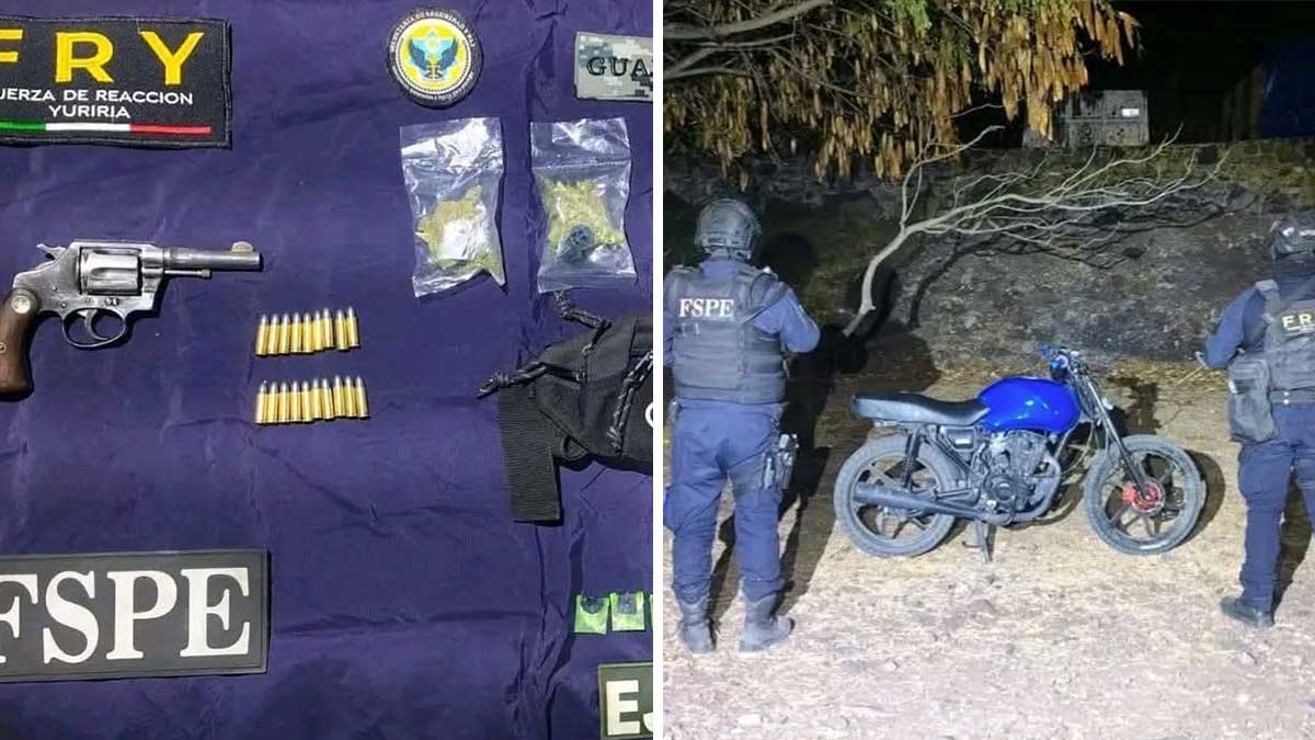 detenido con revólver Colt