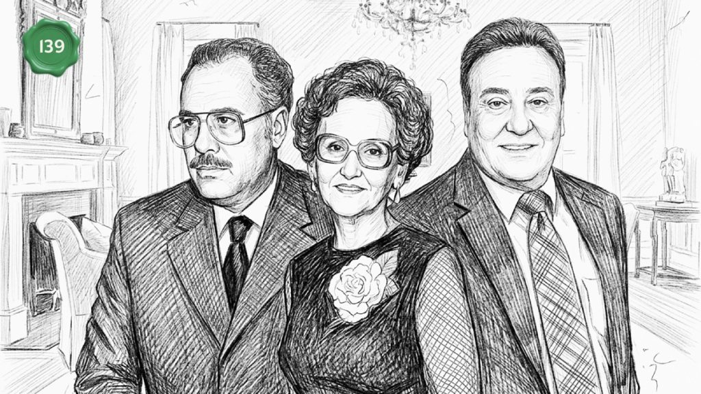 Mercedes Padilla y sus hijos Arnulfo y Rodolfo, constructores de 3 Hermanos.