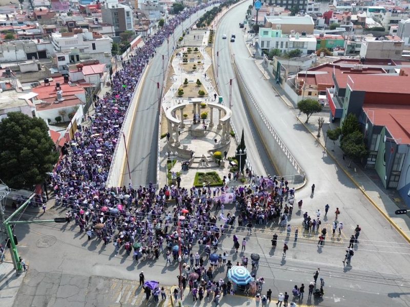 Marcha del 8M en Pachuca: pacífica y con nueva ruta