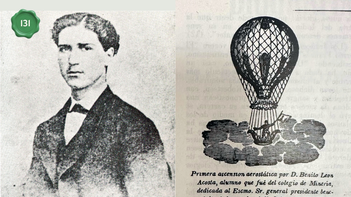 Benito León y el primer globo que voló sobre León