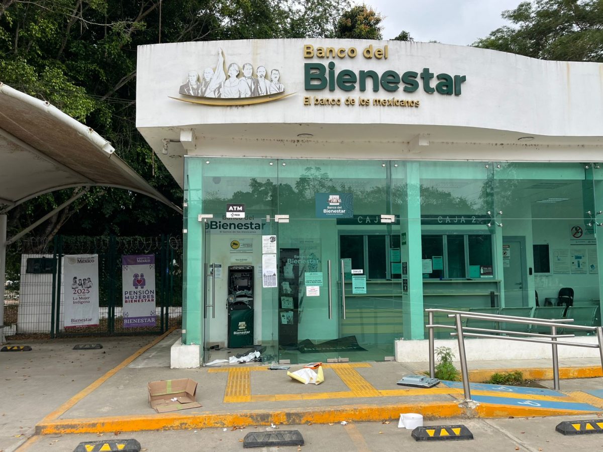 Dañan cajero de Banco del Bienestar tras intento de robo en Huejutla