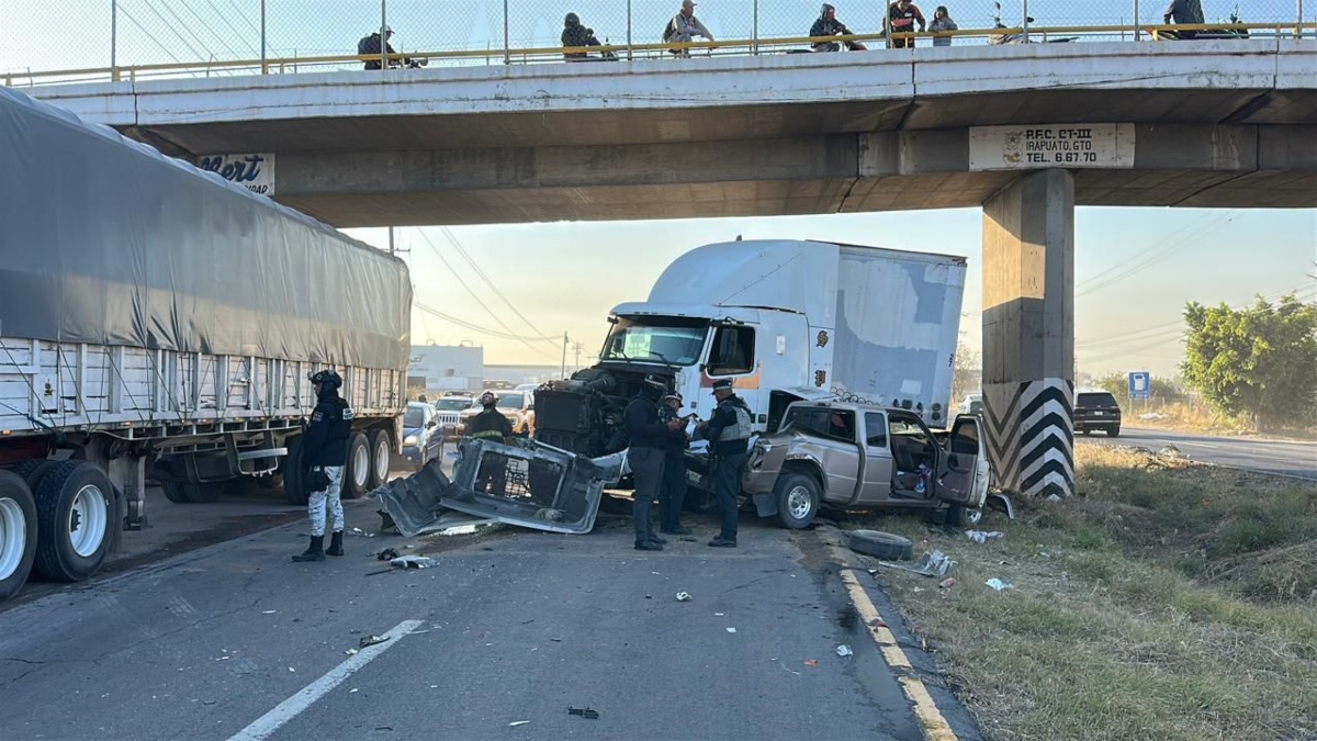 Choque en Libramiento Norte de Irapuato