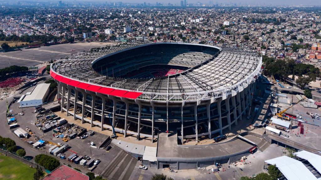 El Estadio Azteca rumbo a su reinauguración. Foto: Mexsport.