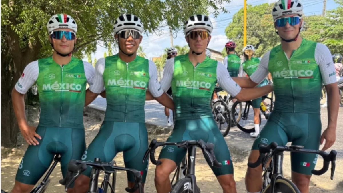 El equipo de México que brilló en el ciclismo de ruta. Foto: Comité Olímpico Mexicano.