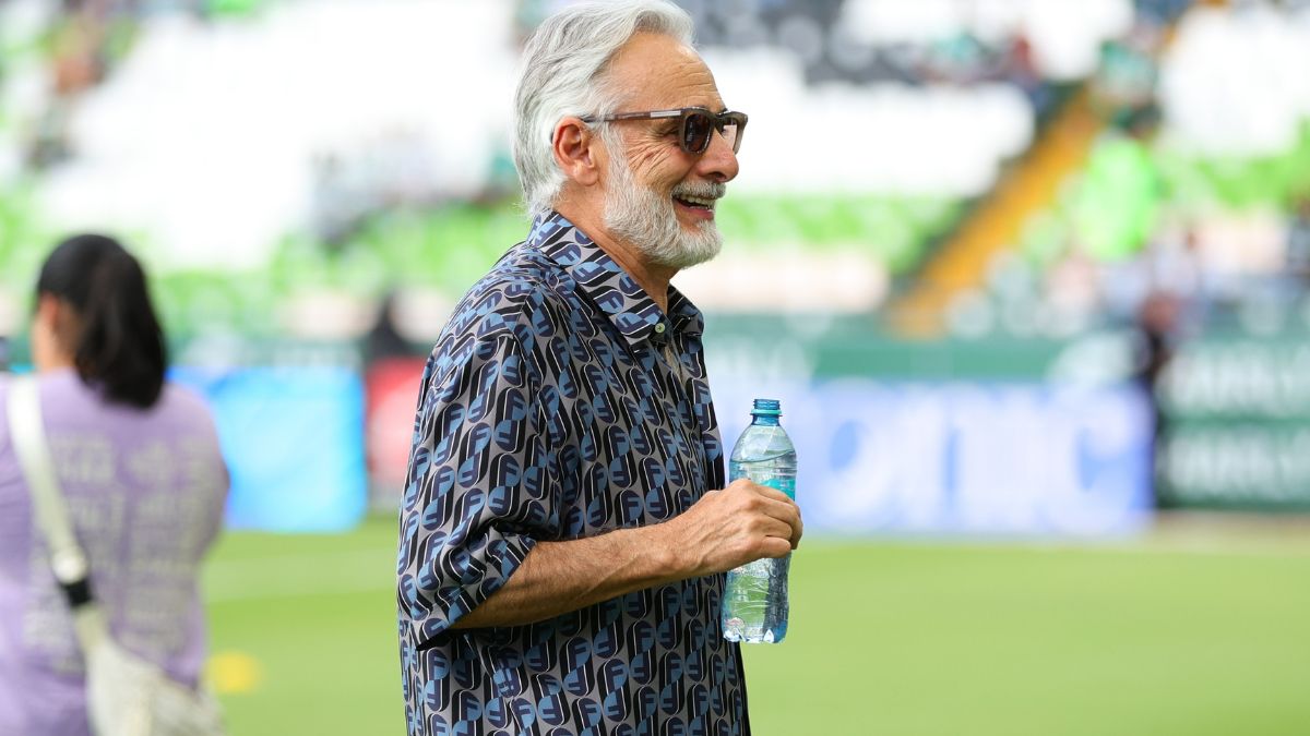 Jesús Martínez Patiño, presidente de Grupo Pachuca, en el Estadio León. Foto: Mexsport.