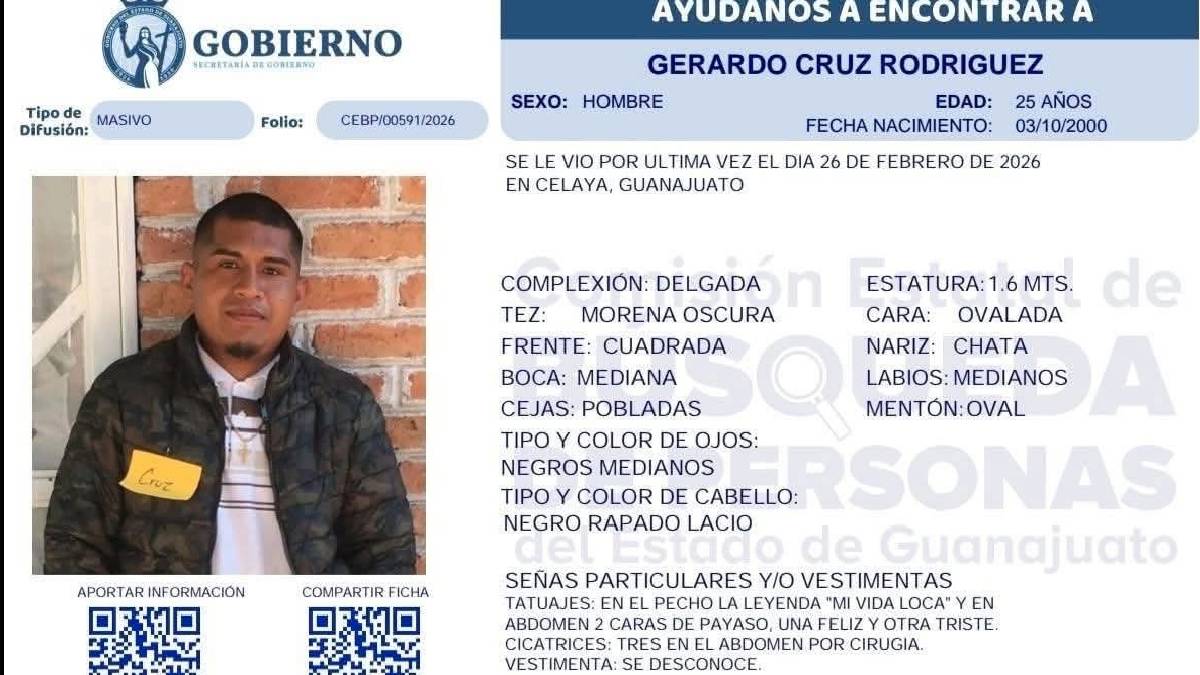 Gerardo Cruz Rodríguez desaparecido