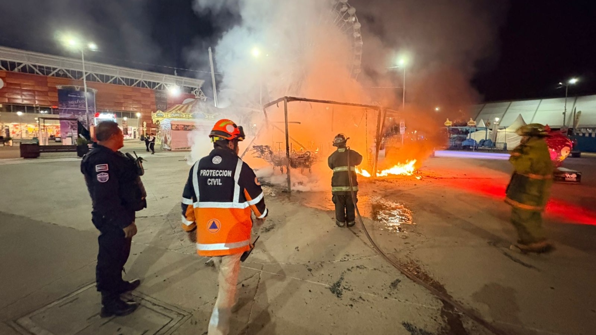 Incendio en la Feria de las Fresas