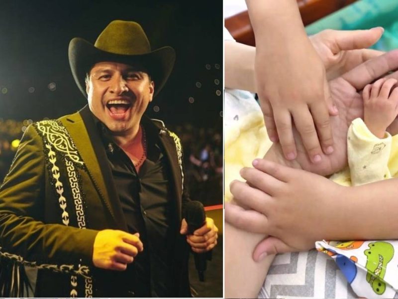 Julión Álvarez presume a su tercer hijo, es niño y se llama César