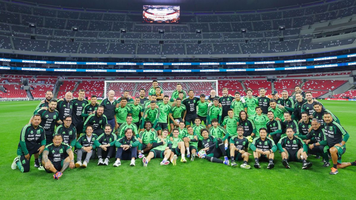 La Selección Mexicana entrenó en el renovado estadio Azteca. Selección Nacional.