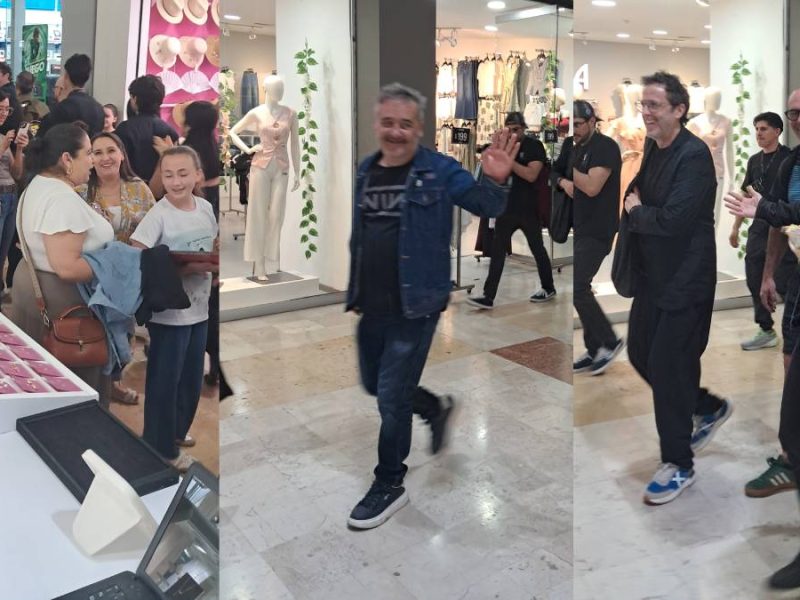 Fans se despiden de la banda Love of Lesbian en plaza comercial de León