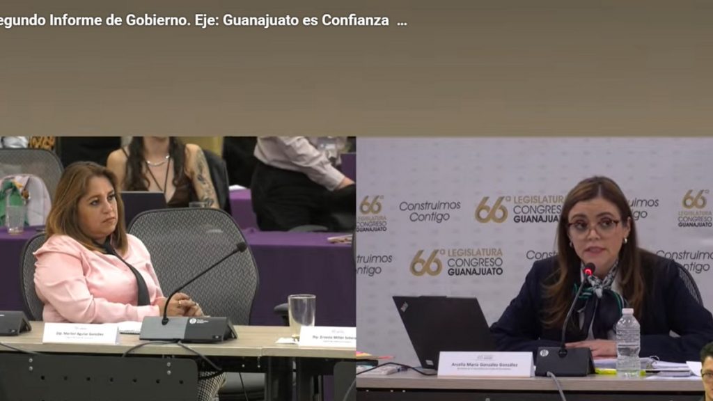 La diputada María Eugenia García Oliveros, de Morena, cuestiona a Arcelia González González, titular de la Secretaría de la Honestidad