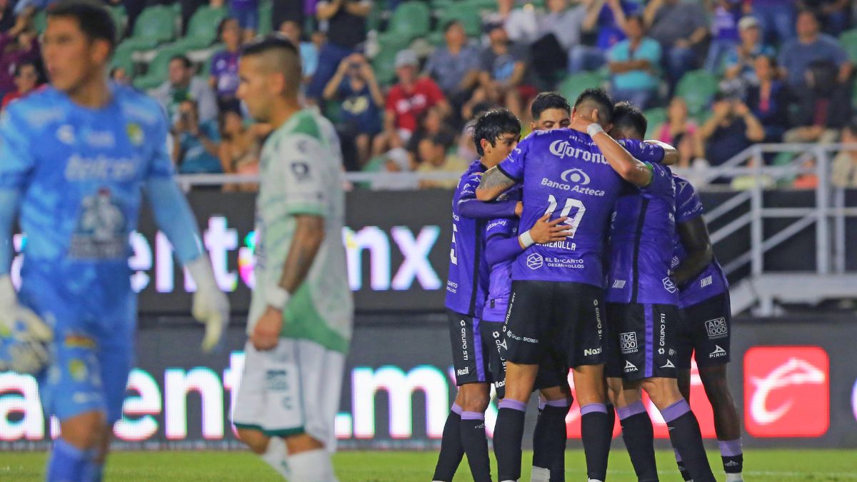 Mazatlán celebra su victoria sobre León. MexSport.