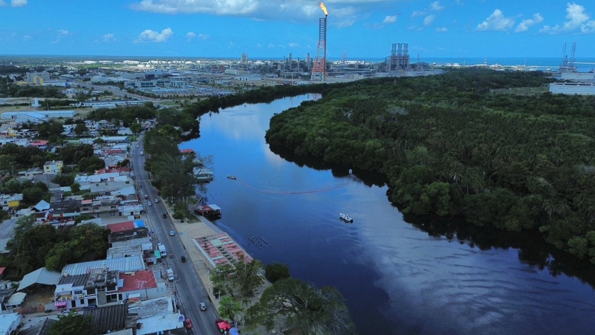 Río Seco contaminación en Paraíso, Tabasco