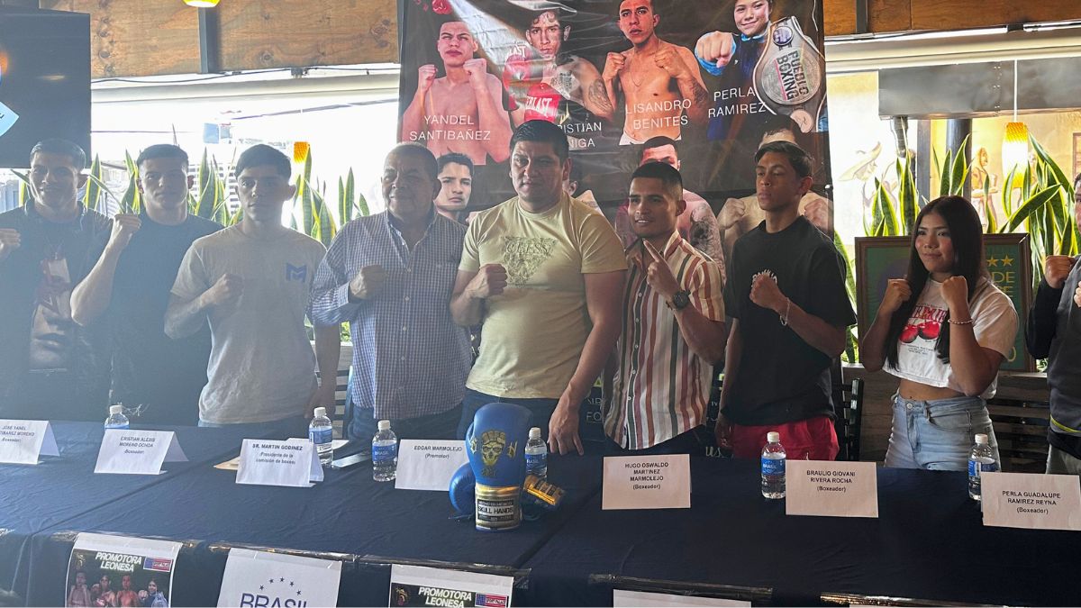 Presentaron la función de box en León. Saúl Torres.