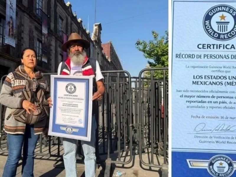 Llevan a Sheinbaum ‘récord Guinness’ de desaparecidos; “le pido aunque sea un huesito…”