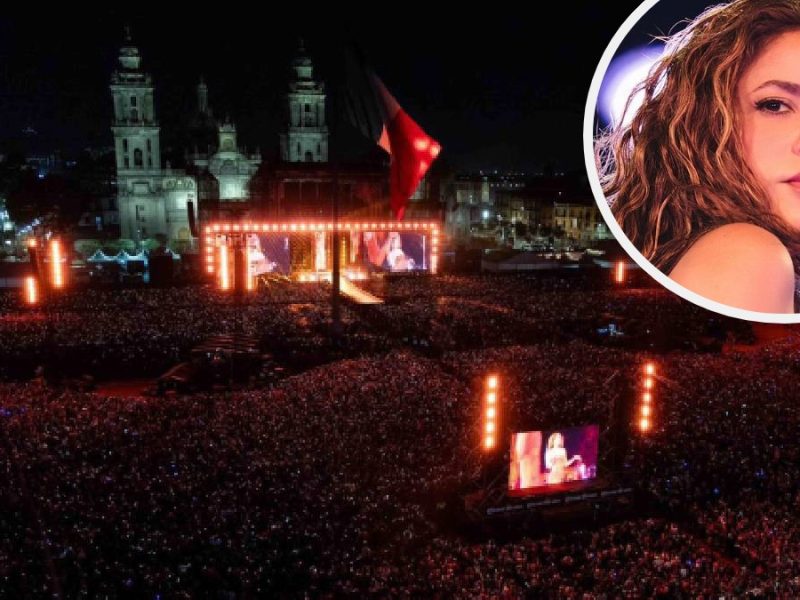 Shakira rompe récord en el Zócalo y hace historia en México al reunir a 400 mil personas