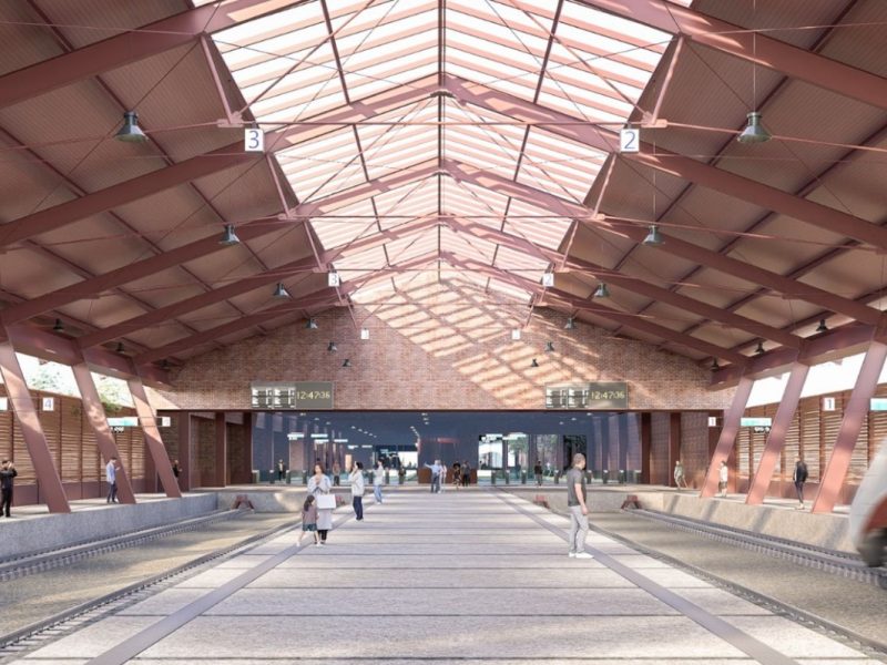 Así podría lucir la terminal Pachuca del Tren Interurbano México–Pachuca