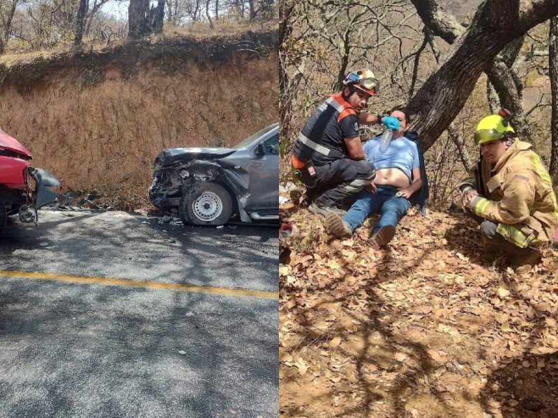 Fuerte accidente en carretera Guanajuato-Dolores deja tres lesionados graves