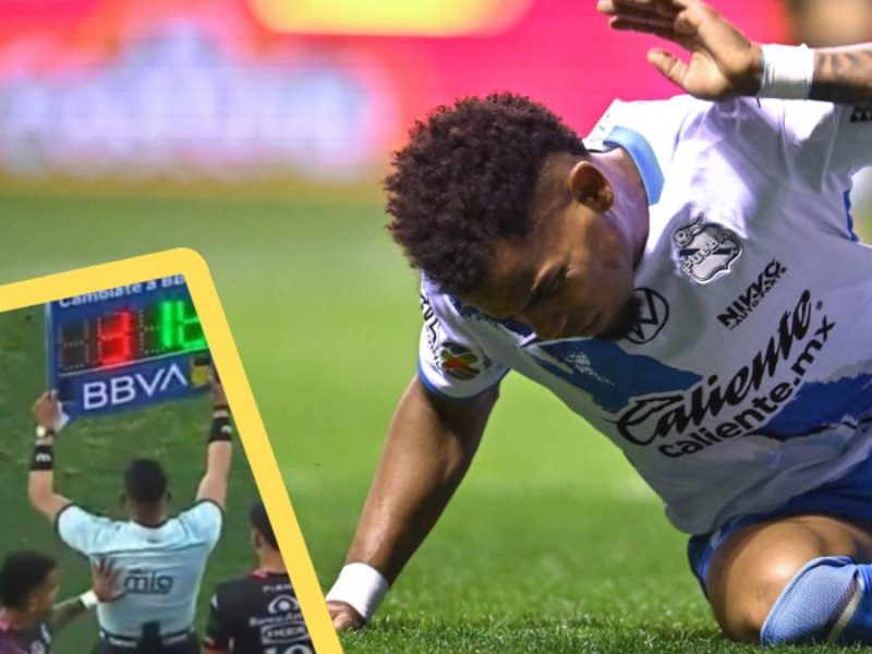 Exjugador del León, Edgar Guerra ‘pierde la cabeza’ y empuja al cuarto árbitro en derrota de Puebla ante Santos