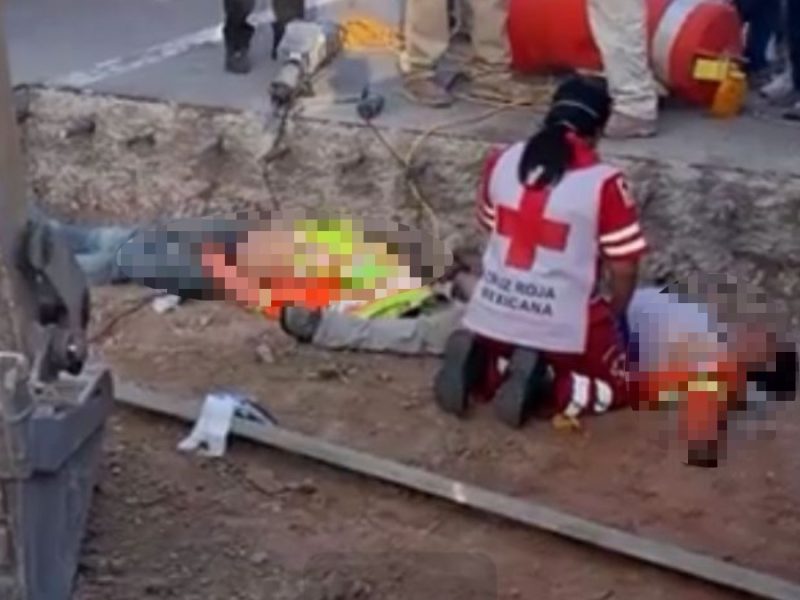 Reparaban carretera y trailero los arrolla a máxima velocidad; muere un trabajador y tres quedan graves