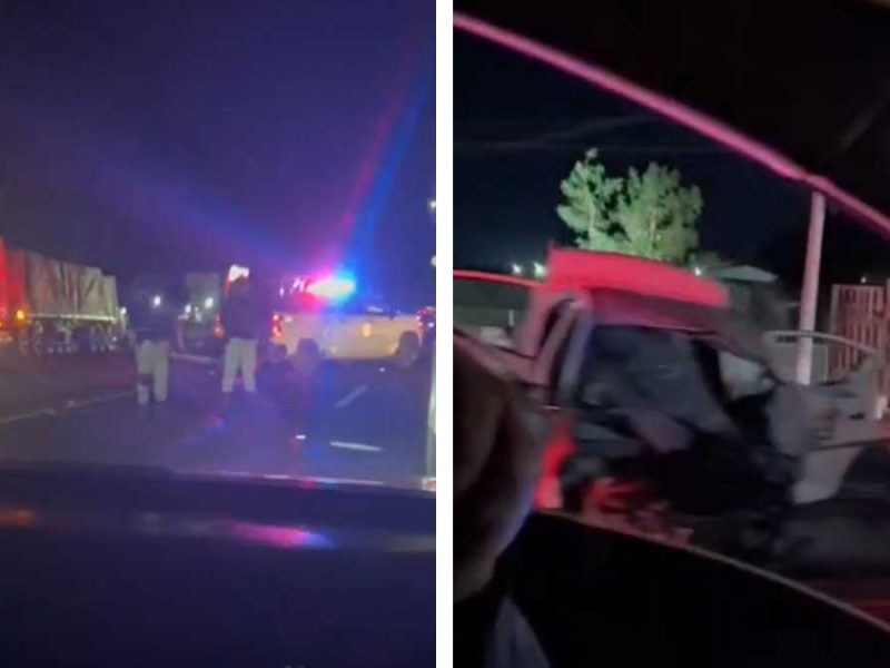 Sin heridos: Aparatoso accidente en la carretera Irapuato-Abasolo deja daños materiales