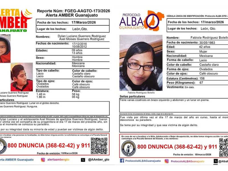 Alerta en León y todo Guanajuato: Buscan a Fabiola y a sus dos hijos; desaparecieron el martes