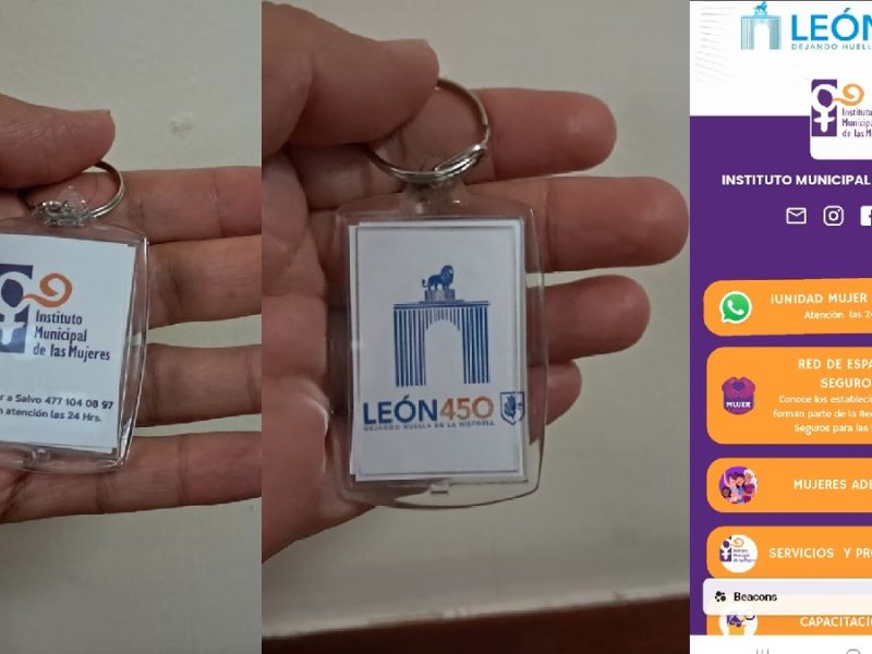 Presenta León llavero interactivo para conectar a usuarias con Immujeres