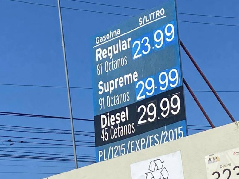 Gasolineras de León ignoran “tope voluntario”; diésel llega a los $29.99
