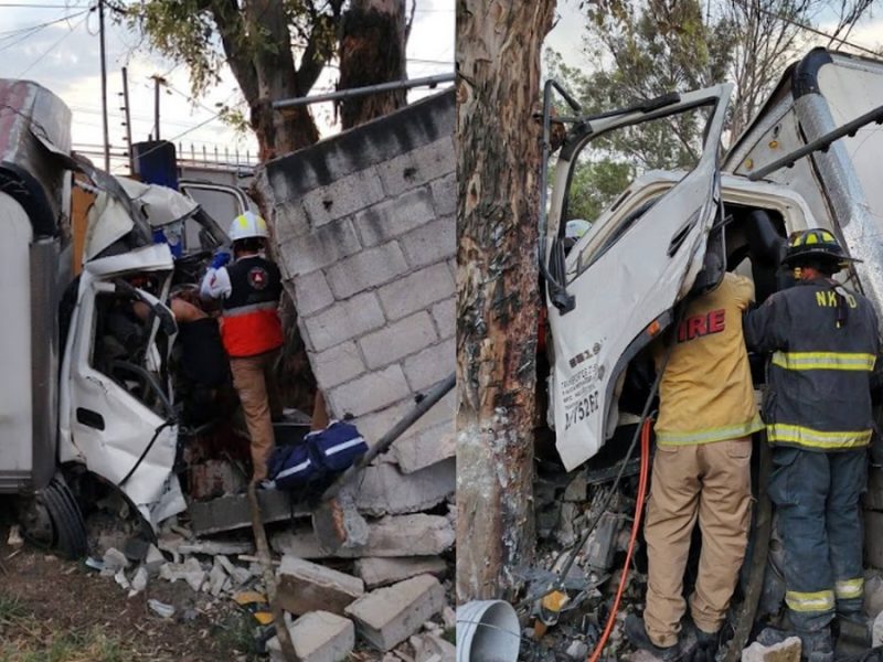 Muere un hombre y dos más resultan heridos tras accidente en Silao de camión de carga