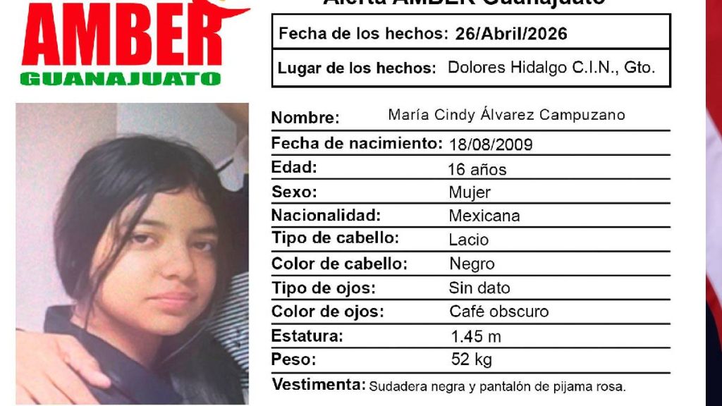 Alerta Amber María Cindy Álvarez Campuzano